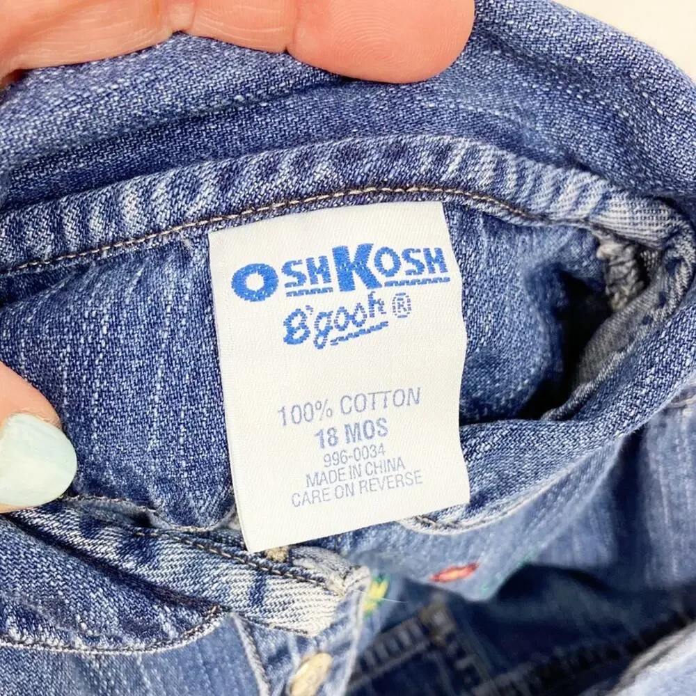 Oshkosh B’Gosh Vintage Long Sleeve Denim Dress 18M